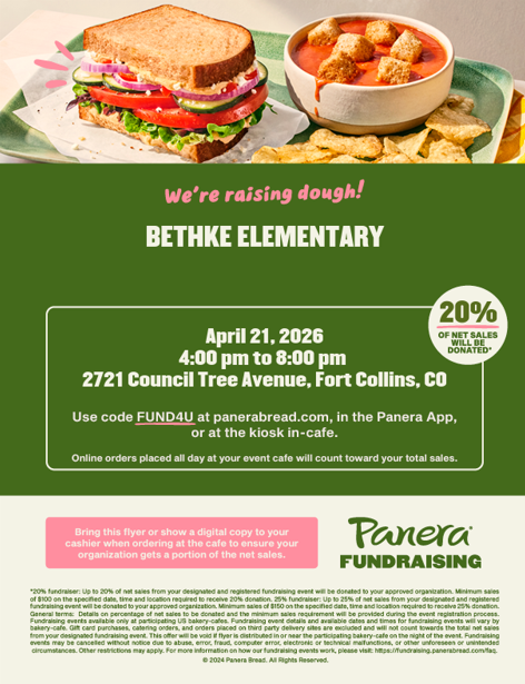 Panera Spirit Night April 21